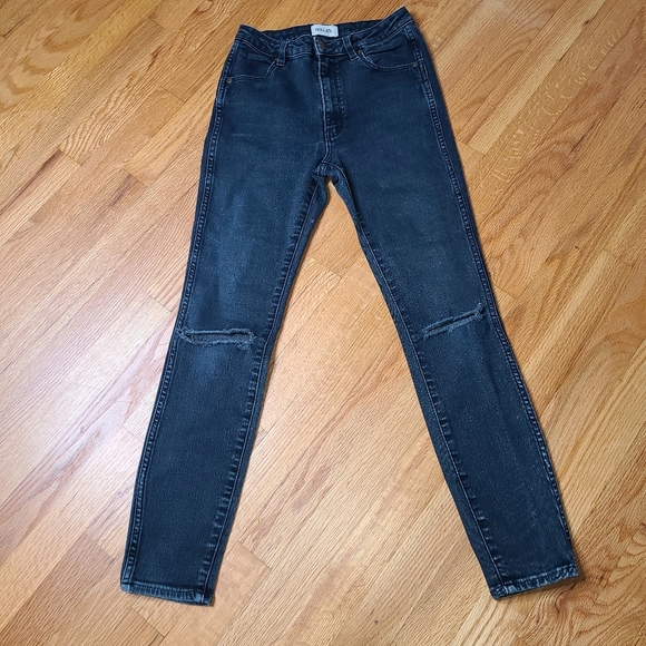 Rolla's Size 28R Westcoast Super Skinny Distressed Jeans Vintage Black - Picture 4 of 9